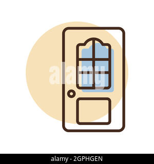 Interroom door vector flat icon Stock Vector