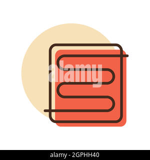 Warm floor icon, electric warm floor Stock Vector