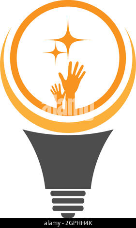 Light bulb lamp  idea logo icon Stock Vector