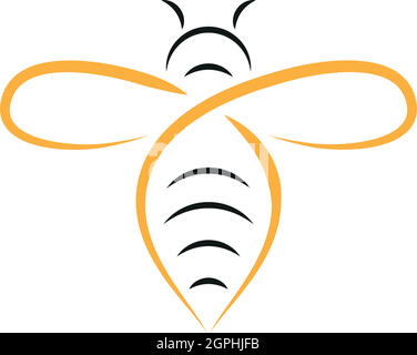 Bee, bumblebee, animal, insect, logo, icon Stock Vector