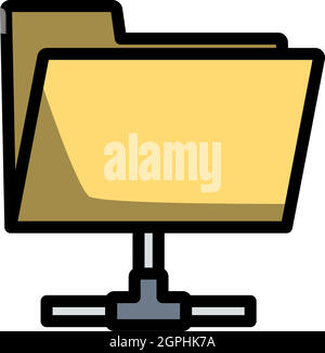 Shared Folder Icon Stock Vector