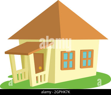 Bungalow icon, cartoon style Stock Vector