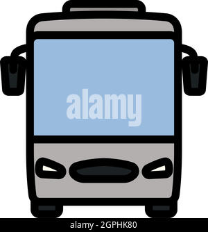 Tourist Bus Icon Stock Vector
