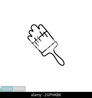 Paint brush vector flat icon Stock Vector