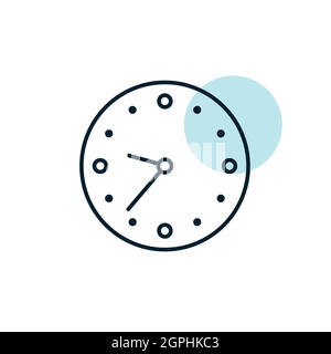 Clock outline icon. Workspace sign Stock Vector