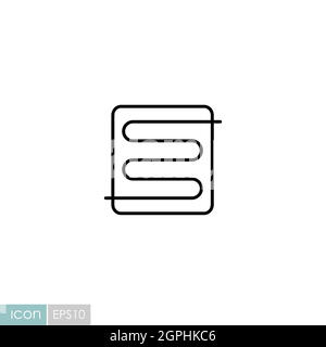 Warm floor icon, electric warm floor Stock Vector