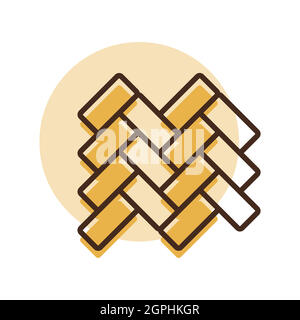 Parquet floor vector flat icon Stock Vector