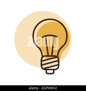 Light Bulb line icon vector. Idea sign, solution Stock Vector