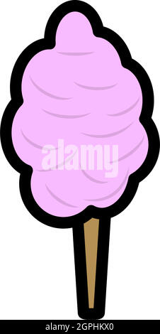 Cotton Candy Icon Stock Vector