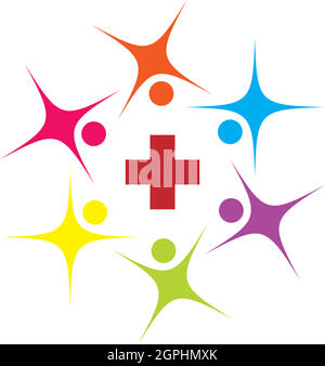 Community care, teamwork concept Logo Stock Vector