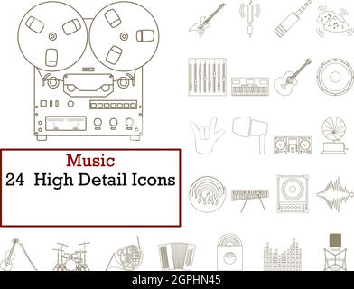 Music Icon Set Stock Vector