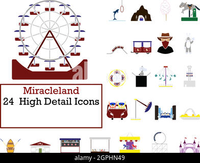 Miracleland Icon Set Stock Vector