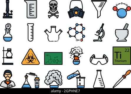 Chemistry Icon Set Stock Vector