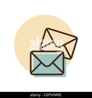 Mail outline icon. Workspace sign Stock Vector
