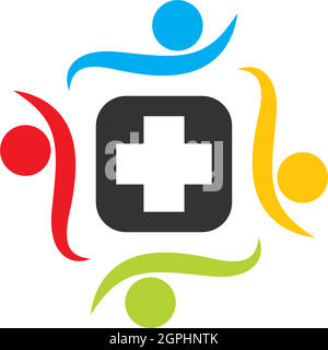 Community care, teamwork concept Logo Stock Vector