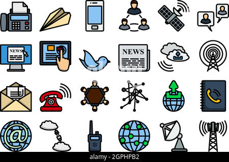 Communication Icon Set Stock Vector