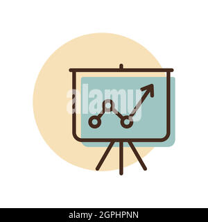 Flip-chart outline icon. Business sign Stock Vector