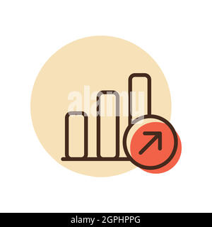 Growth graph outline icon. Finances sign Stock Vector