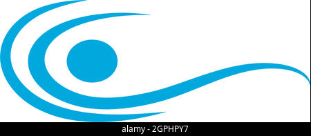 Wave icon logo vector Stock Vector