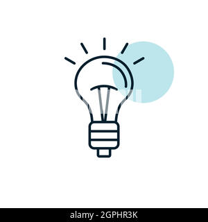 Idea, Lightbulb vector icon. Business sign Stock Vector