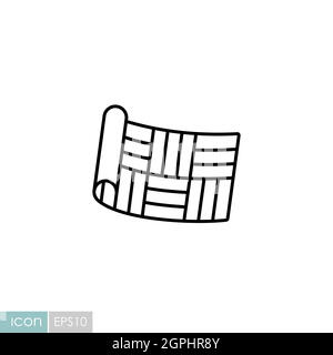 Linoleum roll vector flat icon Stock Vector