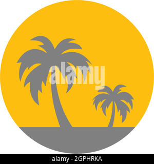 Palm beach, vitamin logo concept Stock Vector