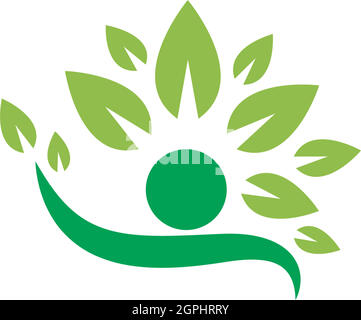 People tree care logo Stock Vector