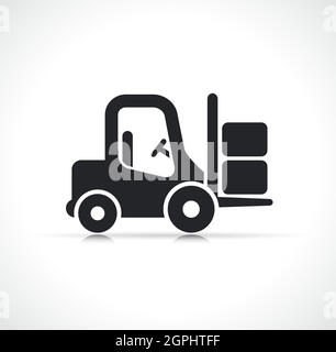 Vector forklift icon isolated design Stock Vector
