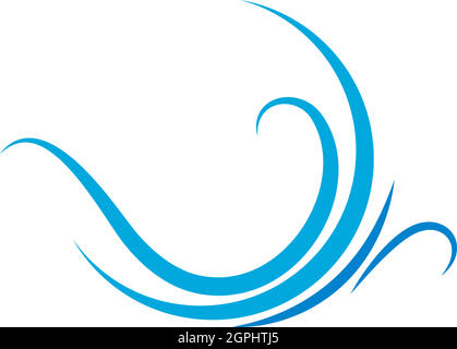 Wave icon logo vector Stock Vector