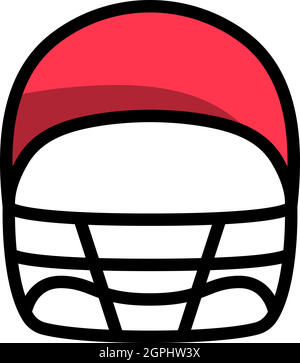 American Football Helmet Icon Stock Vector