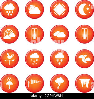Weather icons vector set Stock Vector