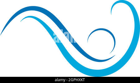 Wave icon logo vector Stock Vector
