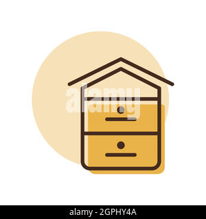 Beehive vector icon. Farm animal sign Stock Vector