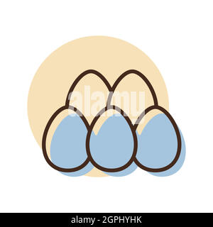 Chicken eggs vector flat icon Stock Vector