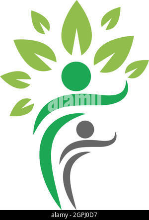 People tree care logo Stock Vector