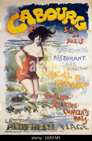 Poster art by Jean de Paleologu (or Paleologue) (1855 – 24 November 1942) Nickname 'PAL'. Cabourg (1895) Stock Photo