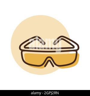 Safety goggles vector flat icon Stock Vector