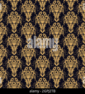 Damask Seamless Pattern Stock Vector