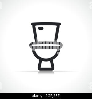 Vector toilet icon isolated design Stock Vector
