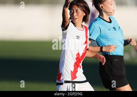 Madrid, Spain. 29th Sep, 2021. Yoko Tanaka (Rayo) Football/Soccer : Spanish 'Primera Iberdrola' match between Rayo Vallecano Femenino 0-0 Sporting de Huelva at the Ciudad Deportiva Fundacion Rayo Vallecano in Madrid, Spain . Credit: Mutsu Kawamori/AFLO/Alamy Live News Stock Photo