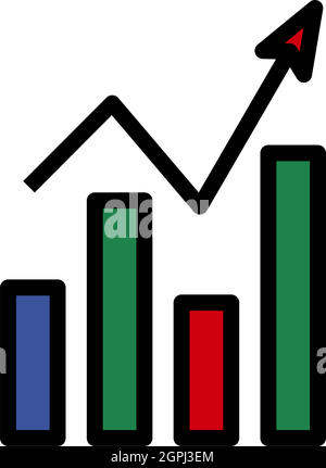 Analytics Chart Icon Stock Vector