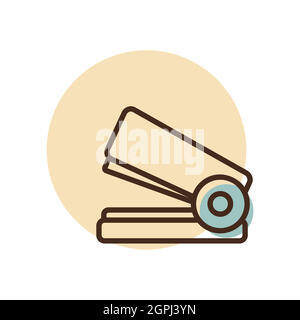 Stapler outline icon. Workspace sign Stock Vector