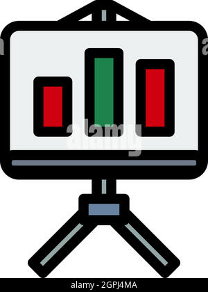 Analytics Stand Icon Stock Vector