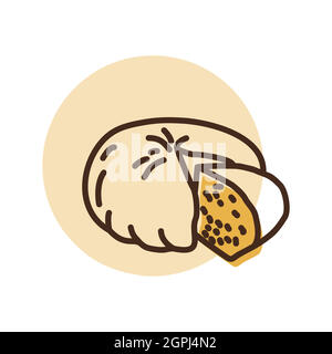 Goat Cheese vector flat icon Stock Vector