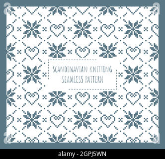 Ornamental knitting seamless vector pattern in green, red and beige colors  as a fabric texture Stock Vector Image & Art - Alamy