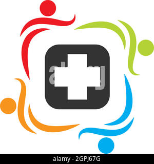 Community care, teamwork concept Logo Stock Vector