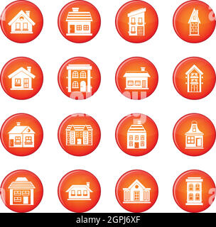 House icons vector set Stock Vector