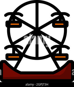 Ferris Wheel Icon Stock Vector