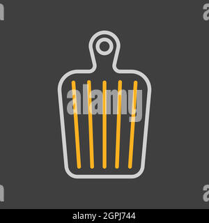 Cutting board vector icon. Chopping Board symbol Stock Vector