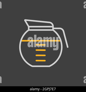 Coffee maker vector icon. Kitchen appliance Stock Vector